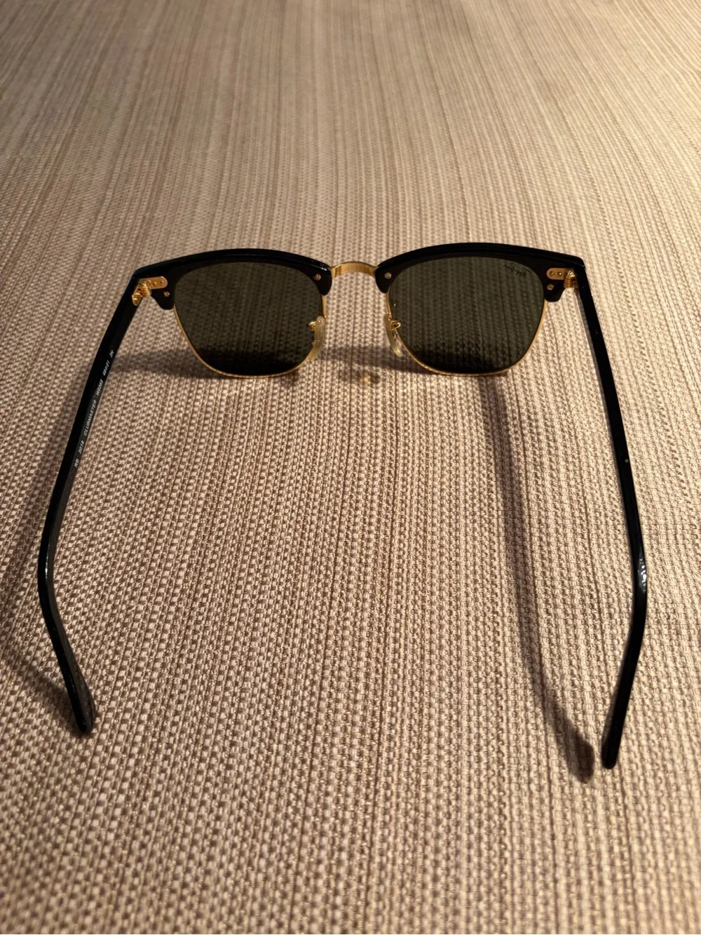 Ray-Ban Black and Brown Clubmaster Sunglasses with Case
